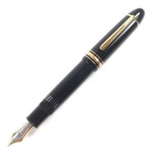 極美品▼MONTBLANC モンブラン マイスターシュテュック 149 ペン先18K Fニブ ホワイトスター 万年筆 ブラック ゴールド ドイツ製 メンズ