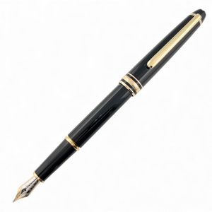 【ポイント5倍】極美品▲MONTBLANC モンブラン マイスターシュテュック Pix 14K Fニブ ピストンコンバーター式 万年筆 ブラック ゴールド ケース付き ドイツ製 メンズ