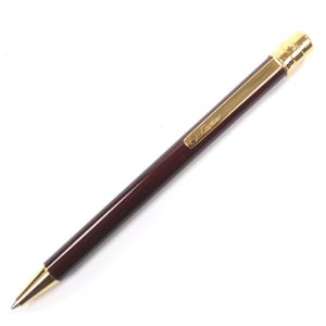 【ポイント5倍】良品▼Cartier カルティエ サントス ドゥ カルティエ ツイスト式 ボールペン ボルドー フランス製 メンズ 筆記確認済み