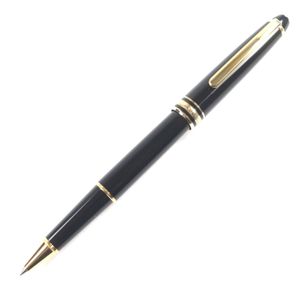 極美品▼MONTBLANC モンブラン マイスターシュテュック クラシック ホワイトスター キャップ式 ボールペン ブラック ゴールド ドイツ製 メンズ 筆記確認済み