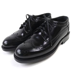 [5 Points] Excellent Condition △ CELINE Celine Wingtip Medallion Derby Shoes Leather Shoes Black 35.5 Comes with Dust Bag Made in Japan Authentic Women's
