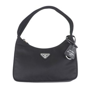 【ポイント5倍】未使用品★PRADA プラダ 1NE515 Re-Edition 2000 Re-Nylon ミニバッグ 三角プレート チャーム付 ワンショルダーバッグ ブラック レディース