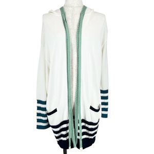 [5 Points] Excellent Condition ▲ Loro Piana Silk Cotton Front Open Long Cardigan White L Made in Italy Authentic Women's