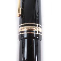 【ポイント5倍】美品□MONTBLANC モンブラン マイスターシュテュック 149 ペン先18K Mニブ キャップ式 万年筆 ブラック ゴールド ドイツ製 メンズ