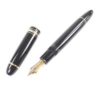 【ポイント5倍】美品□MONTBLANC モンブラン マイスターシュテュック 149 ペン先18K Mニブ キャップ式 万年筆 ブラック ゴールド ドイツ製 メンズ