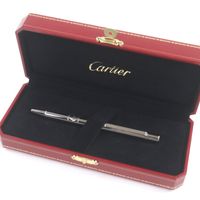 【ポイント5倍】極美品□Cartier カルティエ マスト ドゥ カルティエ 2Cデコール ツイスト式 ボールペン シルバー ケース付き フランス製 メンズ 筆記確認済み