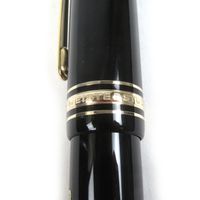 【ポイント5倍】極美品□MONTBLANC モンブラン マイスターシュテュック 149 ペン先18K Mニブ キャップ式 万年筆 ブラック ゴールド 箱・ケース付き 西ドイツ製 メンズ