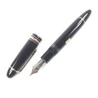 【ポイント5倍】極美品□MONTBLANC モンブラン マイスターシュテュック 149 ペン先18K Mニブ キャップ式 万年筆 ブラック ゴールド 箱・ケース付き 西ドイツ製 メンズ
