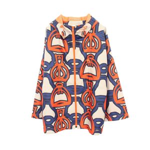 [Used] Hermes Fantaisie d'Etriers Hooded Jacket 3E0252DV Orange/Blue Other Jacket Men's Used A