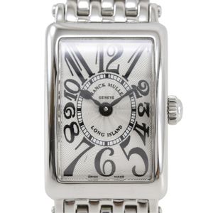 FRANCK MULLER Muller Long Island watch, model 802QZ, stainless steel, quartz movement, analog display, silver dial, women's. [Used]
