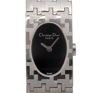 Christian Dior Miss Dior 女士腕錶 D70-100，不鏽鋼材質，石英機芯，指針式顯示，黑色錶盤 [二手]