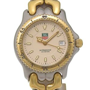 TAG HEUER Cell Professional WG1221-KO 不鏽鋼石英模擬顯示象牙色錶盤女士腕錶 [二手]