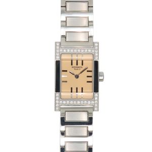 Hermes Tandem Watch, Stainless Steel, Diamonds [Pre-owned]