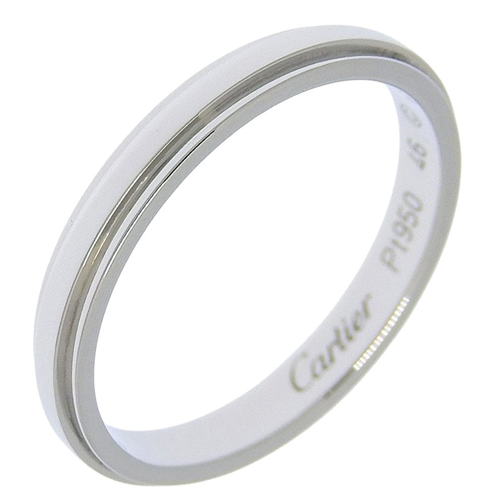 Cartier D'Amour Wedding Ring, Size 6, B4093946, Pt950 Platinum, Approx. 2.7g , Women's [Used]