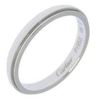 Cartier D'Amour Wedding Ring, Size 6, B4093946, Pt950 Platinum, Approx. 2.7g , Women's [Used]