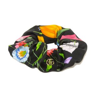 중고 GUCCI 구찌 플로럴 프린트 트윌 스크런치 더블G 플라워 꽃무늬 멀티컬러 미사용 GG 마몬트 실크 블랙 헤어핀 831629 3G001 1060