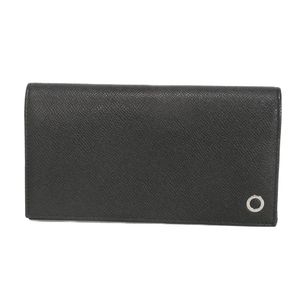 중고 BVLGARI 불가리 BB 맨 라지 월렛 불가리 맨 그레인 카프 블루 2단 접이식 컴파트먼트 마찌 포함 지폐 수납 카드 케이스 동전 지갑 RFID IC칩 미품 로고 블랙 장지갑 282233