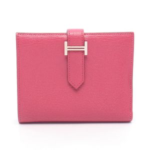 [Used] Hermes HERMES Bi-fold Wallet Bearn Compact Rose Purple Rose Purple Other Bearn Compact Rose Purple Women's Used B