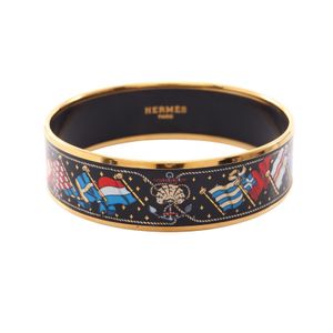 [Used] Hermes HERMES Bangle Email GM GP (Gold Plated) Bangle Women's Used A