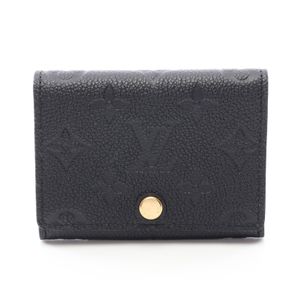 [Used] Louis LOUIS VUITTON Card Case Enveloppe Carte de Visite Monogram Empreinte Noir M27908 Noir Leather Enveloppe Carte de Visite