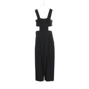 [Used] Hermes HERMES Overalls, Sellier Button, Wide Leg, Black Wool, Women's, Used A