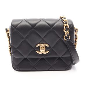 [중고] Chanel 샤넬 숄더백 마틀라세 AS2733 블랙 램스킨 스몰 플랩 체인 숄더백 여성용 Used A