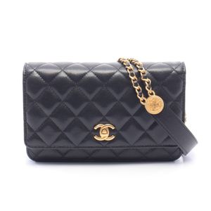 [중고] Chanel 샤넬 숄더백 마틀라세 AP2840 블랙 캐비어 스킨(그레인드 카프) 마틀라세 체인 월렛 여성용 Used A