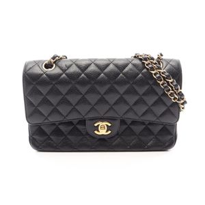 [중고] Chanel 샤넬 숄더백 마틀라세 W플랩 A01112 블랙 캐비어 스킨(그레인드 카프) 마틀라세 더블 플랩 체인 숄더백