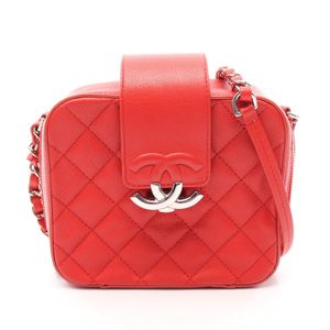 [중고] Chanel 샤넬 숄더백 마틀라세 하프코코 카메라백 A98644 레드 레더 여성용 Used A