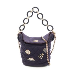 [중고] Chanel 샤넬 숄더백 파리 함부르크 마틀라세 2WAY A57868 네이비 울 레더 파리 함부르크 2way 체인 숄더백 여성용