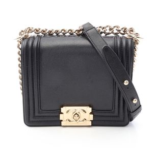[중고] Chanel 샤넬 숄더백 보이 샤넬 AS3018 블랙 레더 보이 샤넬 체인 숄더백 여성용 Used A