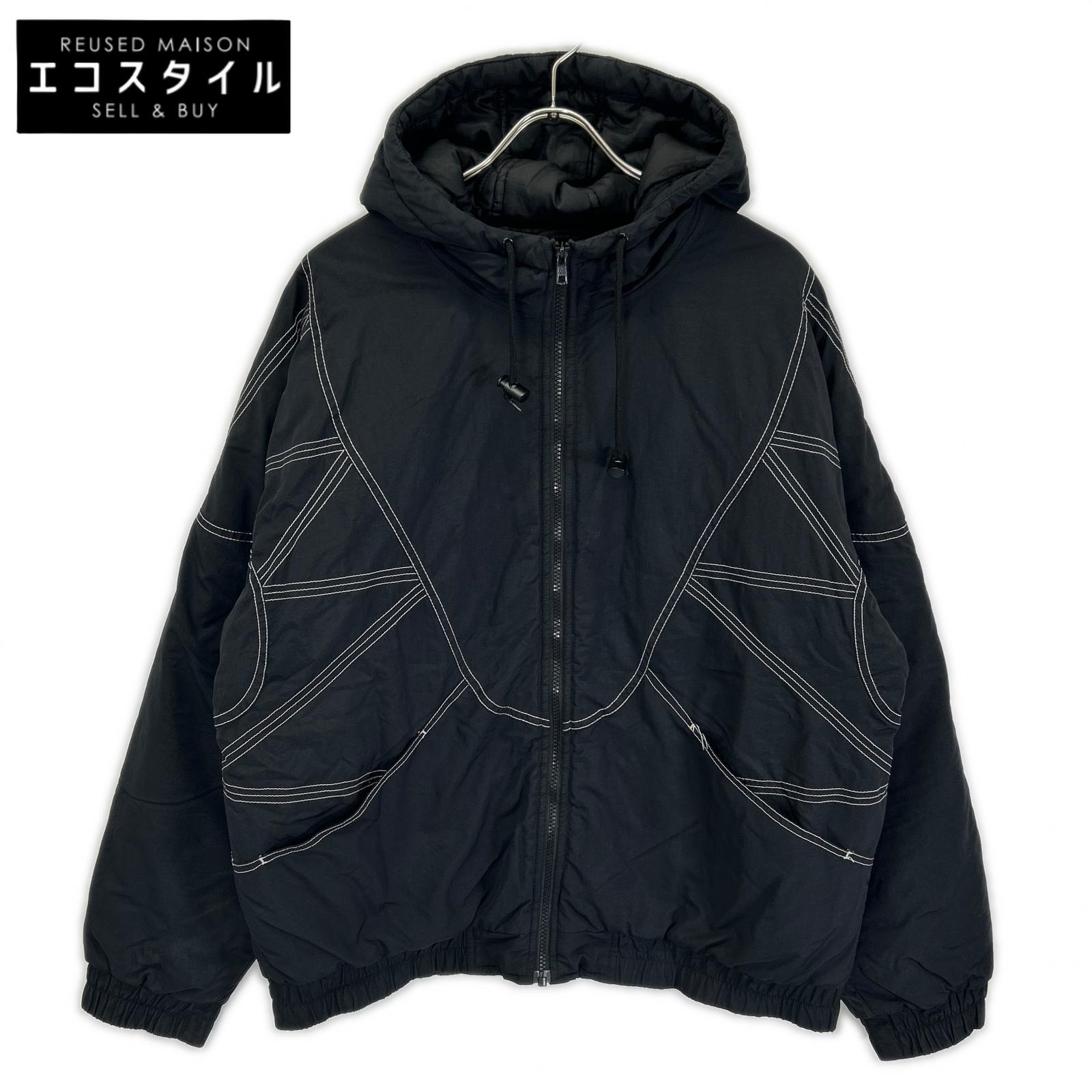 Supreme 18AW Black Zig Zag Puffy Jacket L [Used] | 日本二手精品