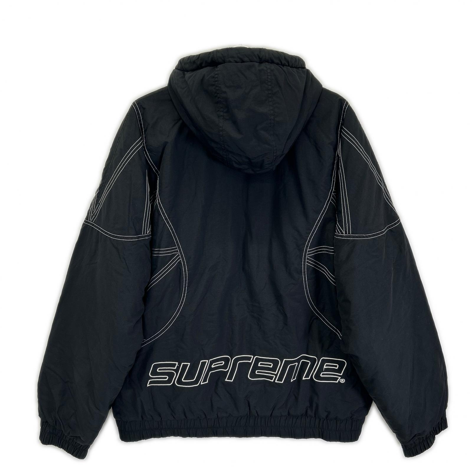 Supreme 18AW Black Zig Zag Puffy Jacket L [Used] | 日本二手精品