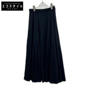 Depres 22-05-24-05205 ​​Black Tencel Cashmere Fleece Circular Long Skirt 36 [Used]