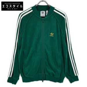 Adidas Green JX8973 SST Terry Track Top, Size S [Used]