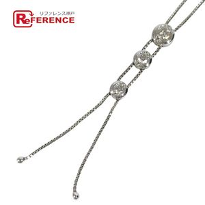 TASAKI K18 Gold 18K 3PD Diamond Necklace (3-point, 0.54ct)