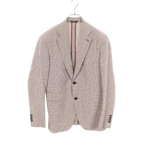 [Used] Hermes HERMES Tailored Jacket Check Seersucker Cotton Silk Jacket Men's Used B