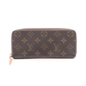 [Used] Louis Vuitton LOUIS VUITTON Round Long Wallet Portefeuille Clemence Monogram Rose Ballerine M61298 Rose Ballerine Leather Portefeuille Clemence