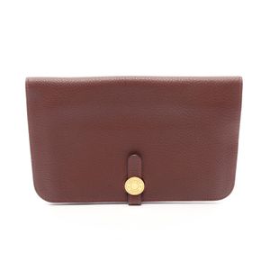[Used] Hermes HERMES Bi-fold Long Wallet Dogon GM Duo Marron Foncé Marron Foncé Other Dogon Duo Marron Foncé Women's Used B