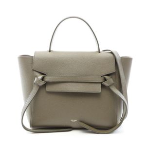 【二手】Celine CELINE手提包 BELT BAG MICRO 腰包 Micro 2WAY 189153ZVA 卡其色皮革腰包 Micro 女士二手 B