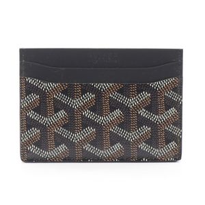【二手】Goyard GOYARD Sulpice 卡包 STSULPPMLTY01CL01X 黑色/ブラウン/白色 PVC塗層帆布皮革 Saint-Sulpice 卡包