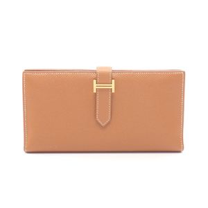 [Used] Hermes HERMES Bi-fold Long Wallet Bearn Soufflé Gold Gold Other Bearn Soufflé Gold Women's Used A