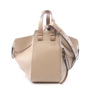 【二手】 LOEWE Hammock Bag 小號兩用手提包 米色/ブラウン皮革 女士二手 A