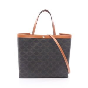 【二手】Celine CELINE托特包 小號方形 Cabas Triomphe 2WAY L10872O9003MI PVC塗層帆布皮革托特包 女士 全新
