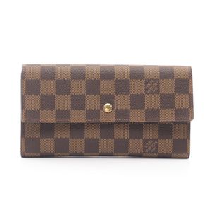 [Used] Louis LOUIS VUITTON Portefeuille International Tri-fold Long Wallet N61217 Leather Portefeuille International Women's Used A