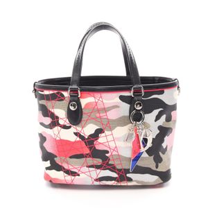 [Pre-owned] Dior handbag, Christian Dior x Anselm Reyle camouflage multi canvas leather CDxAnselm Reyle camouflage tote bag for women