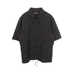 [Used] Louis LOUIS VUITTON Monogram Flower Cutout Short-Sleeve Cotton Shirt RM252MV RDP HTS33W Men's Used A