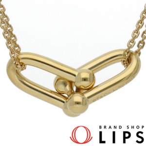 Tiffany HardWear Large Double Link Necklace 63364223 (Head (cm): Height 1.0 x Width 2.8 x Depth 1.1, Chain: 40cm) K18YG, Polished, Excellent Condition [Pre-owned]