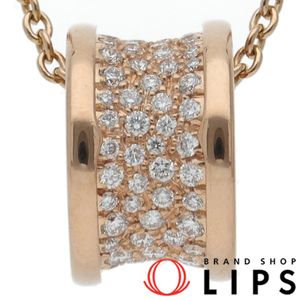 Bvlgari B.zero1 Pave Diamond Necklace 348035 / D: 0.87ct (Head (approx. cm): 1.4cm (height) x 0.9cm (width) x 1.4cm (depth) Chain: approx. 40-47cm) K18PG Polished, Excellent Condition [Pre-owned]