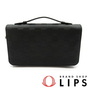 Louis Vuitton Zippy XL N61254 Damier Infini Women's Onyx [Used]